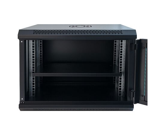 Шкаф настенный GEAR 9U 19" 600x450x500 мм, + полка 19", black (GWMSN-9U-600-450), изображение 2 Шкаф настенный GEAR 9U 19" 600x450x500 мм, + полка 19", black (GWMSN-9U-600-450), изображение 2