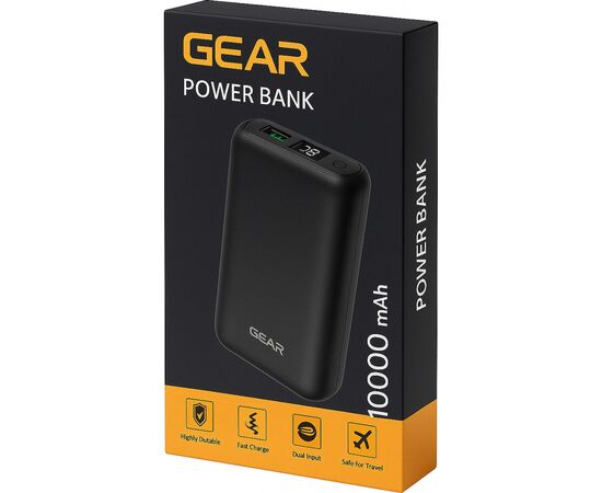 Батарея универсальная GEAR 10000mAh, PD/22.5W, black (WP942P), изображение 3 Батарея универсальная GEAR 10000mAh, PD/22.5W, black (WP942P), изображение 3