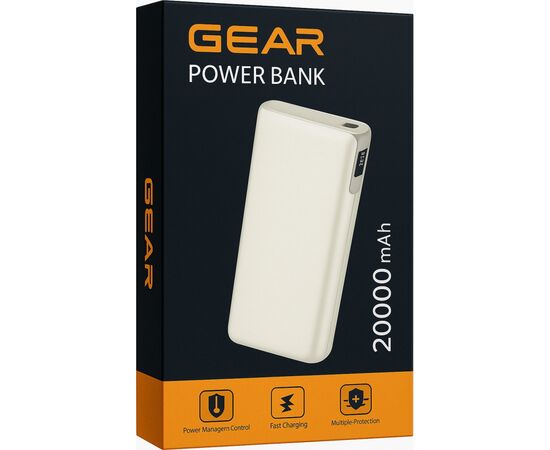 Батарея универсальная GEAR 20000mAh, PD/22.5W, black (WP952P), изображение 3 Батарея универсальная GEAR 20000mAh, PD/22.5W, black (WP952P), изображение 3