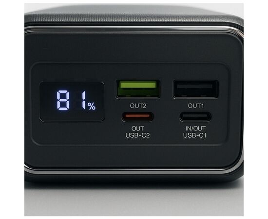 Батарея универсальная GEAR 50000mAh, PD/22.5W, black (SP05), изображение 3 Батарея универсальная GEAR 50000mAh, PD/22.5W, black (SP05), изображение 3
