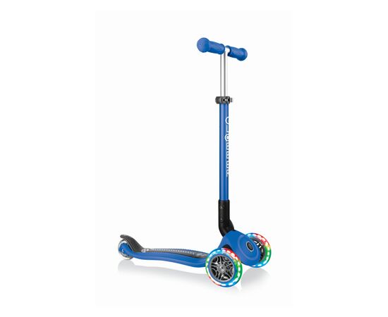 Самокат Globber Primo Foldable Lights Синий (432-100), изображение 3 Самокат Globber Primo Foldable Lights Синий (432-100), изображение 3