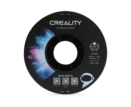 Пластик для 3D-принтера Creality PETG 1.75мм, black, 1кг (3301030035), изображение 4 Пластик для 3D-принтера Creality PETG 1.75мм, black, 1кг (3301030035), изображение 4