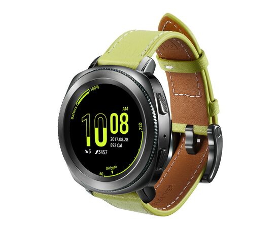 Ремешок для смарт-часов Samsung Gear Classic Leather Olive-Green (GP-R600BREEBAE), изображение 4 Ремешок для смарт-часов Samsung Gear Classic Leather Olive-Green (GP-R600BREEBAE), изображение 4