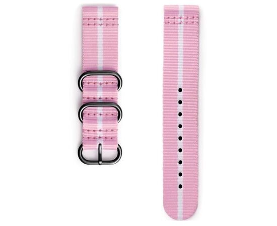 Ремінець до смарт-годинника Samsung Gear Premium Nato Pink-White (GP-R600BREECAE)