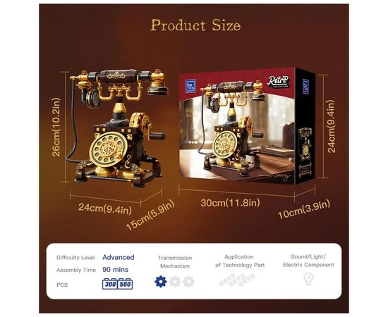 Конструктор Pantasy Original - Retro Phone (85018), изображение 5 Конструктор Pantasy Original - Retro Phone (85018), изображение 5