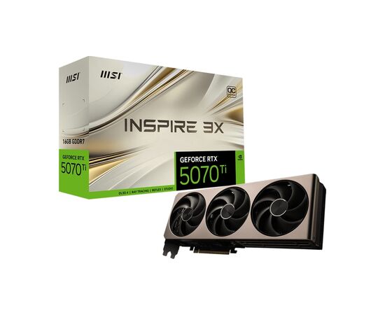 Видеокарта MSI GeForce RTX5070 Ti 16GB INSPIRE 3X OC (RTX 5070 Ti 16G INSPIRE 3X OC), изображение 7 Видеокарта MSI GeForce RTX5070 Ti 16GB INSPIRE 3X OC (RTX 5070 Ti 16G INSPIRE 3X OC), изображение 7