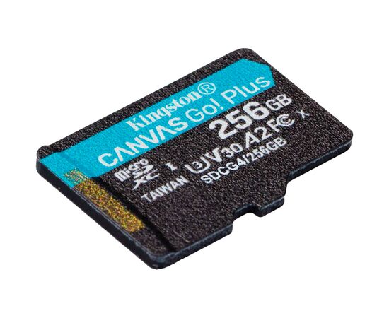 Карта памяти Kingston 256GB microSDXC сlass 10 UHS-I U3 V30 A2 Canvas Go Plus G4 (SDCG4/256GBSP), изображение 2 Карта памяти Kingston 256GB microSDXC сlass 10 UHS-I U3 V30 A2 Canvas Go Plus G4 (SDCG4/256GBSP), изображение 2