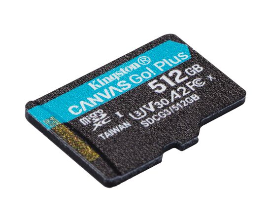 Карта памяти Kingston 512GB microSDXC сlass 10 UHS-I U3 V30 A2 Canvas Go Plus G4 (SDCG4/512GBSP), изображение 2 Карта памяти Kingston 512GB microSDXC сlass 10 UHS-I U3 V30 A2 Canvas Go Plus G4 (SDCG4/512GBSP), изображение 2
