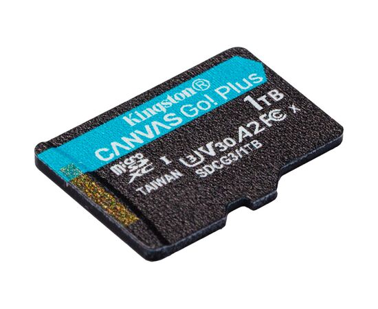 Карта памяти Kingston 1TB microSDXC сlass 10 UHS-I U3 V30 A2 Canvas Go Plus G4 (SDCG4/1TBSP), изображение 2 Карта памяти Kingston 1TB microSDXC сlass 10 UHS-I U3 V30 A2 Canvas Go Plus G4 (SDCG4/1TBSP), изображение 2