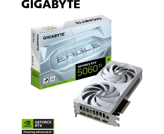 Видеокарта GIGABYTE GeForce RTX5060Ti 16Gb EAGLE OC ICE (GV-N506TEAGLEOC ICE-16GD), изображение 11 Видеокарта GIGABYTE GeForce RTX5060Ti 16Gb EAGLE OC ICE (GV-N506TEAGLEOC ICE-16GD), изображение 11