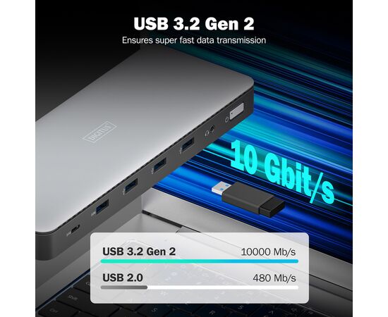 Порт-реплікатор Digitus USB-C > 3xHDMI/2xDP/4xUSB-A/USB-C/RJ54/DC/Audio (DA-70918), зображення 9 Порт-реплікатор Digitus USB-C > 3xHDMI/2xDP/4xUSB-A/USB-C/RJ54/DC/Audio (DA-70918), зображення 9
