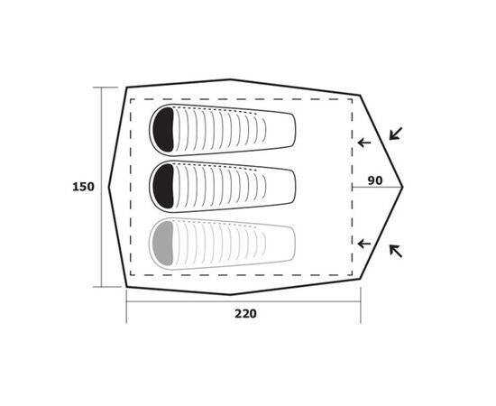 Палатка Trimm Alfa-D lime green - зелений (001.009.0052), изображение 3 Палатка Trimm Alfa-D lime green - зелений (001.009.0052), изображение 3