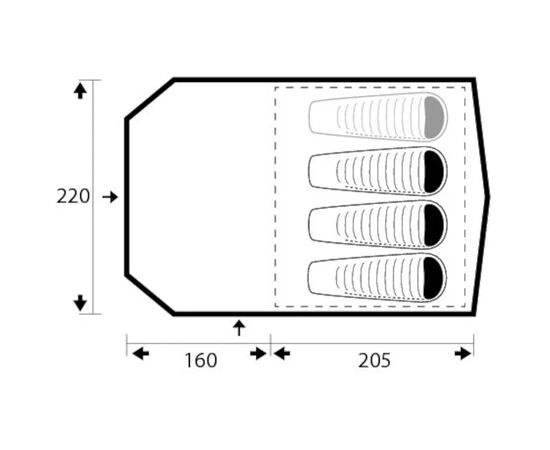Палатка Trimm Eagle II sand - бежевий (001.009.0842), изображение 3
