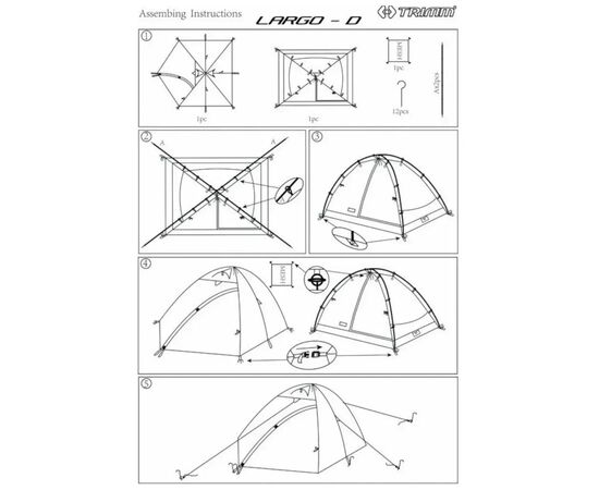 Палатка Trimm Largo-D lime green - зелений (001.009.0096), изображение 5 Палатка Trimm Largo-D lime green - зелений (001.009.0096), изображение 5