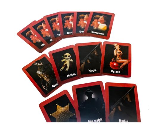 Настольная игра Fun Games Shop Мафия пластиковая (укр.) (58263), изображение 3 Настольная игра Fun Games Shop Мафия пластиковая (укр.) (58263), изображение 3