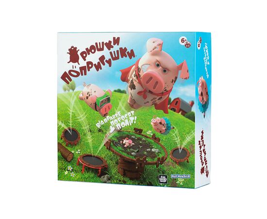 Настільна гра Fun Games Shop Хрюшки - Попригушки (Pigs on Trampolines) (укр.) (FGS63)