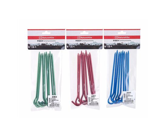 Комплект колышков Naturehike NH15A008-I, 16 см (8 шт) (6927595717806), изображение 4 Комплект колышков Naturehike NH15A008-I, 16 см (8 шт) (6927595717806), изображение 4