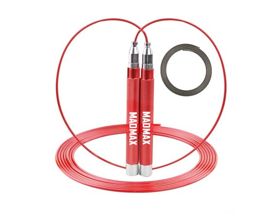 Скакалка MadMax MFA-286 Speed jump rope швидкісна Червона (MFA-286-RED-U)
