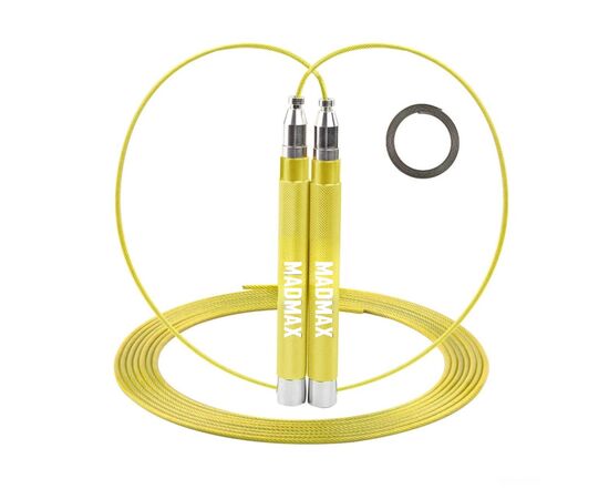 Скакалка MadMax MFA-286 Speed jump rope швидкісна Жовта (MFA-286-YEL-U)