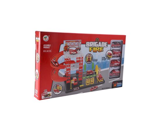 Игровой набор Playset пожарная станция в комплекте с 4 машинками BRIGADE FIRE (3858894672912)
