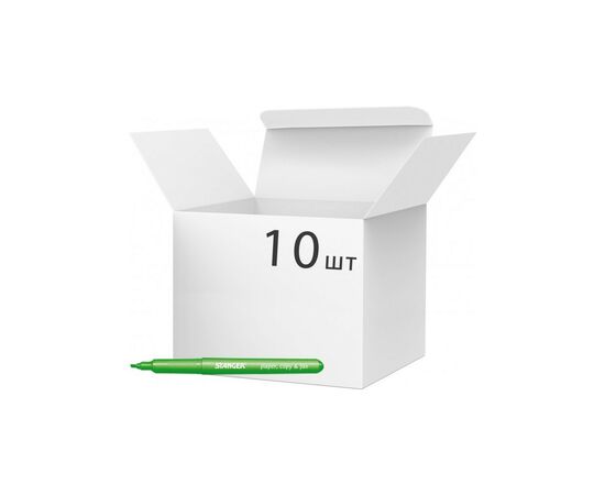 Маркер Stanger текстовый, 1-3 мм зеленый 10 шт (MARKER-TXT-ST-PENG10)