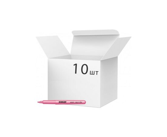 Маркер Stanger текстовый, 1-3 мм розовый 10 шт (MARKER-TXT-ST-PENP10)