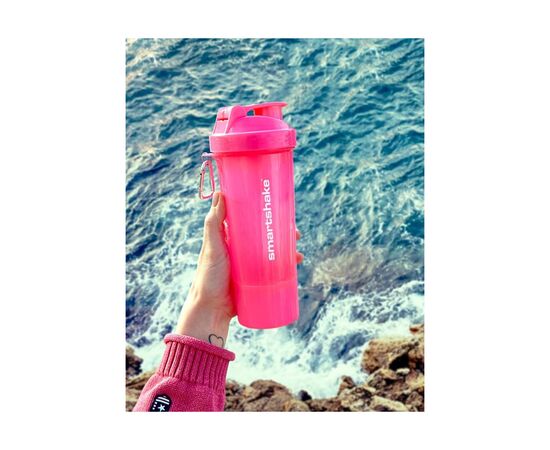 Шейкер спортивный SmartShake Slim 500ml Neon Pink (10253201), изображение 3 Шейкер спортивный SmartShake Slim 500ml Neon Pink (10253201), изображение 3