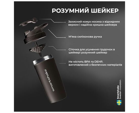 Шейкер спортивный SmartShake Reforce Stainless Steel 30oz/900ml Deep Rose (11153201), изображение 9 Шейкер спортивный SmartShake Reforce Stainless Steel 30oz/900ml Deep Rose (11153201), изображение 9