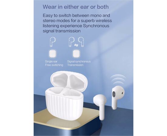 Наушники Xiaomi MiiiW Conch True Wireless Earphone W200 White (MWTW04), изображение 11 Наушники Xiaomi MiiiW Conch True Wireless Earphone W200 White (MWTW04), изображение 11