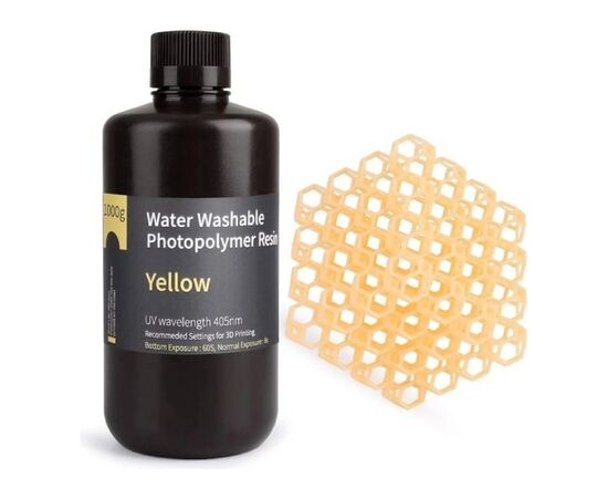 Фотополимерная смола ELEGOO Resin, Water Washable, 1кг, yellow (50.103.0012)