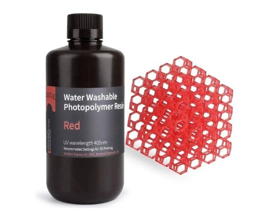 Фотополімерна смола ELEGOO Resin, Water Washable, 1кг, red (50.103.0002)