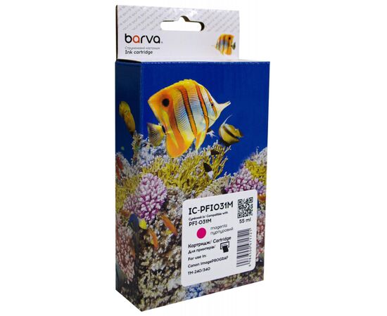 Картридж Barva Canon PFI-031M (6265C001) 55 мл, Magenta (IC-PFI031M)