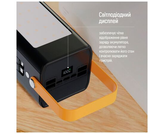Батарея универсальная ColorWay 80 000 mAh LCD/Lamp (USB/QC3.0 + USB-C/PD/22.5W) Black (CW-PB800LPA8BK-PDD), изображение 9 Батарея универсальная ColorWay 80 000 mAh LCD/Lamp (USB/QC3.0 + USB-C/PD/22.5W) Black (CW-PB800LPA8BK-PDD), изображение 9