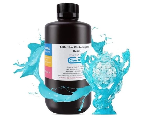 Фотополимерная смола ELEGOO Resin, ABS-like 1кг, clear blue (50.103.0093)