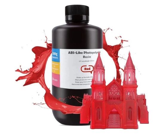 Фотополимерная смола ELEGOO Resin, ABS-like 1кг, clear red (50.103.0109)