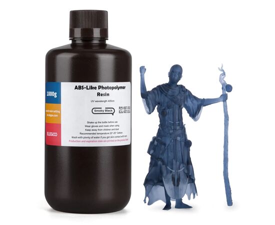 Фотополимерная смола ELEGOO Resin, ABS-like 1кг, black smoky (50.103.0024)