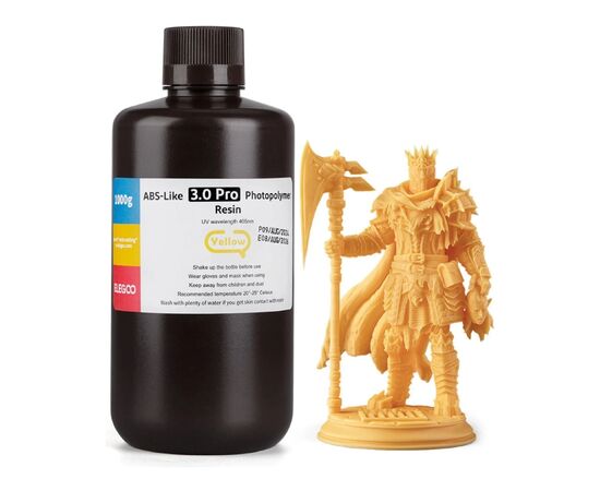 Фотополимерная смола ELEGOO Resin, ABS-like 3.0 1кг, yellow (50.103.0164)