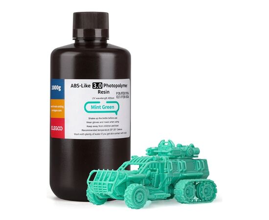 Фотополимерная смола ELEGOO Resin, ABS-like 3.0 1кг, green mint (50.103.0161)