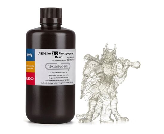 Фотополимерная смола ELEGOO Resin, ABS-like 3.0 1кг, clear (50.103.0158)
