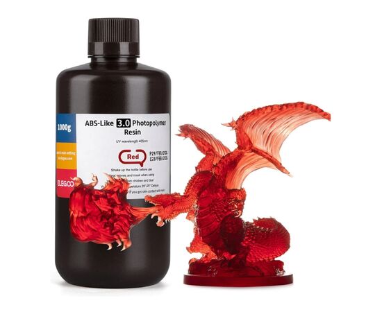 Фотополимерная смола ELEGOO Resin, ABS-like 3.0 1кг, clear red (50.103.0152)