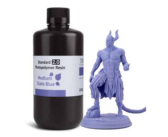 Фотополімерна смола ELEGOO Resin, Standard 2.0 1кг, slate blue, medium (50.103.0133)