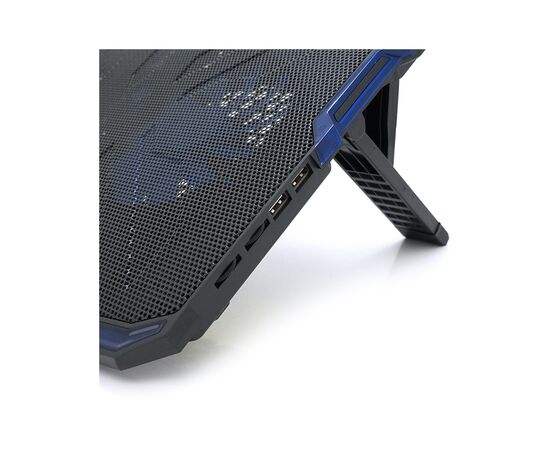 Підставка до ноутбука IceCoorel 10-15.6", 2*140mm + 3*70mm 1400 RPM, 2*USB, 410x290x26mm, Blue (A2), зображення 3 Підставка до ноутбука IceCoorel 10-15.6", 2*140mm + 3*70mm 1400 RPM, 2*USB, 410x290x26mm, Blue (A2), зображення 3