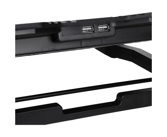 Підставка до ноутбука IceCoorel 10-15", 1*125mm 1400 RPM + 4*70mm 2500 RPM, 2*USB, 365x297x30mm, Blue (K5Bl), зображення 3 Підставка до ноутбука IceCoorel 10-15", 1*125mm 1400 RPM + 4*70mm 2500 RPM, 2*USB, 365x297x30mm, Blue (K5Bl), зображення 3