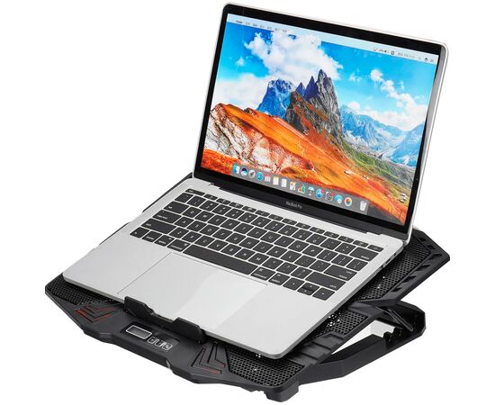 Подставка для ноутбука IceCoorel 10-15", 1*125mm 1400 RPM + 4*70mm 2500 RPM, 2*USB, 365x297x30mm, Red (K5Red), изображение 10 Подставка для ноутбука IceCoorel 10-15", 1*125mm 1400 RPM + 4*70mm 2500 RPM, 2*USB, 365x297x30mm, Red (K5Red), изображение 10
