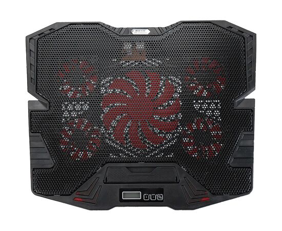 Подставка для ноутбука IceCoorel 10-15", 1*125mm 1400 RPM + 4*70mm 2500 RPM, 2*USB, 365x297x30mm, Red (K5Red), изображение 2 Подставка для ноутбука IceCoorel 10-15", 1*125mm 1400 RPM + 4*70mm 2500 RPM, 2*USB, 365x297x30mm, Red (K5Red), изображение 2