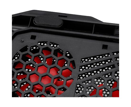 Подставка для ноутбука IceCoorel 10-15", 1*125mm 1400 RPM + 4*70mm 2500 RPM, 2*USB, 365x297x30mm, Red (K5Red), изображение 7 Подставка для ноутбука IceCoorel 10-15", 1*125mm 1400 RPM + 4*70mm 2500 RPM, 2*USB, 365x297x30mm, Red (K5Red), изображение 7