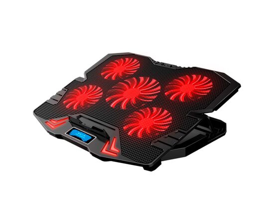 Подставка для ноутбука IceCoorel 10-15", 1*125mm 1400 RPM + 4*70mm 2500 RPM, 2*USB, 365x297x30mm, Red (K5Red)