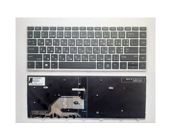 Клавиатура ноутбука HP ProBook 430/440/445 G5 черн,серебр,подсв (A46133)