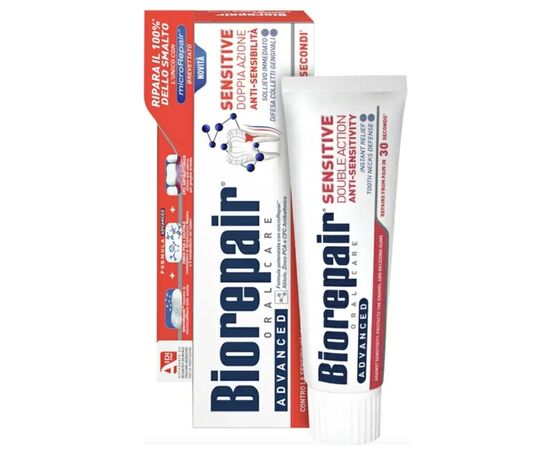 Зубная паста Biorepair Быстрое избавление от чувствительности 75 мл (8017331048443), изображение 2 Зубная паста Biorepair Быстрое избавление от чувствительности 75 мл (8017331048443), изображение 2