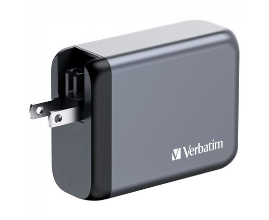 Зарядний пристрій Verbatim GaN 100 W 4 ports (2xUSB-C-100 W,USB-C 65 W /USB-A -3.0) (32202), зображення 3 Зарядний пристрій Verbatim GaN 100 W 4 ports (2xUSB-C-100 W,USB-C 65 W /USB-A -3.0) (32202), зображення 3